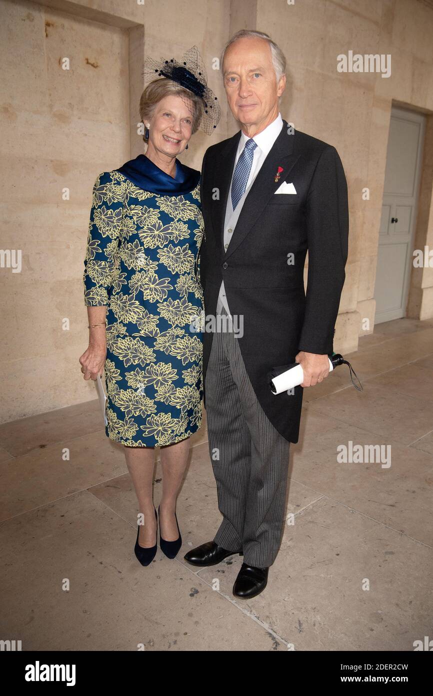 Archduke d'Autriche Carl Christian de Habsbourg-Lorraine and his wife Princess Marie-Astrid de Luxembourg attend the Royal Wedding of Prince Jean-Christophe Napoleon and Olympia Von Arco-Zinneberg at Les Invalides on October 19, 2019 in Paris, France. Photo by David Niviere/ABACAPRESS.COM Stock Photo