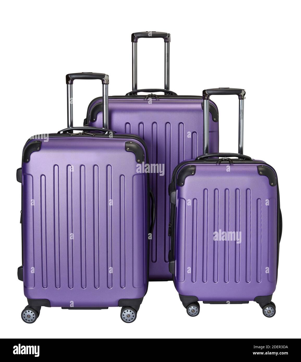 set of 3 suitcases Stock Photo