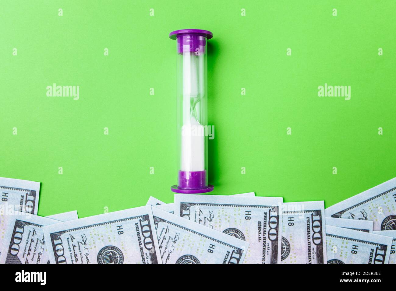 Many Bills Of 100 Dollars Us Banknote Green Background With Money Cash Currency Close Up Concept Time Worth Money Stock Photo Alamy