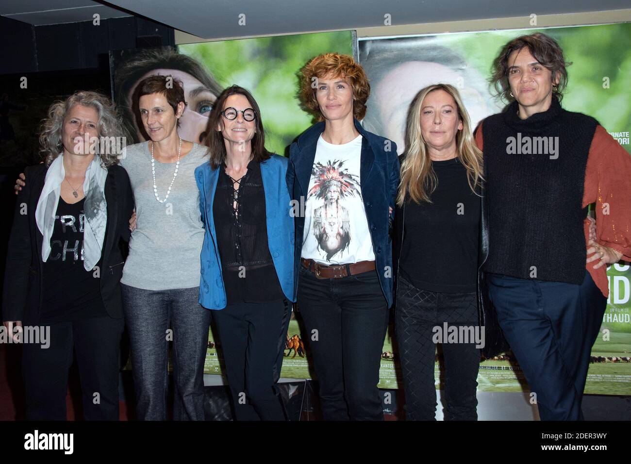 Corine Sombrun, Cecile de France, Fabienne Berthaud et les productrices assistent a la Premiere du film Un Monde Plus Grand au cinema UGC Cine Cite Les Halles a Paris, France, le 21 Octobre 2019. Photo by Aurore Marechal/ABACAPRESS.COM Stock Photo