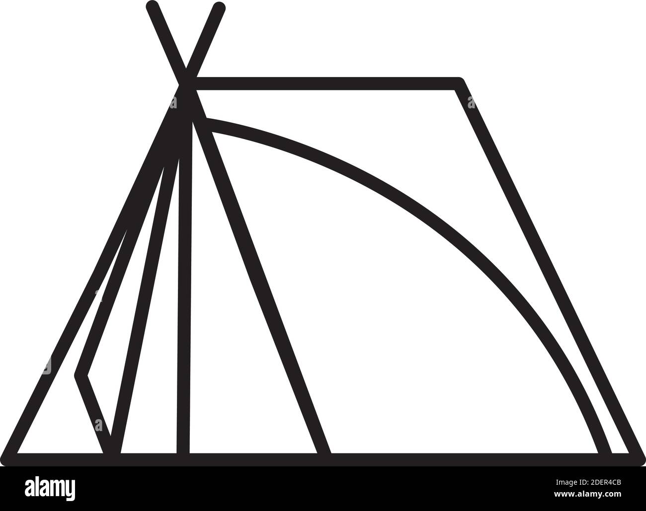 camping tent tool style line icon Stock Vector Image & Art - Alamy