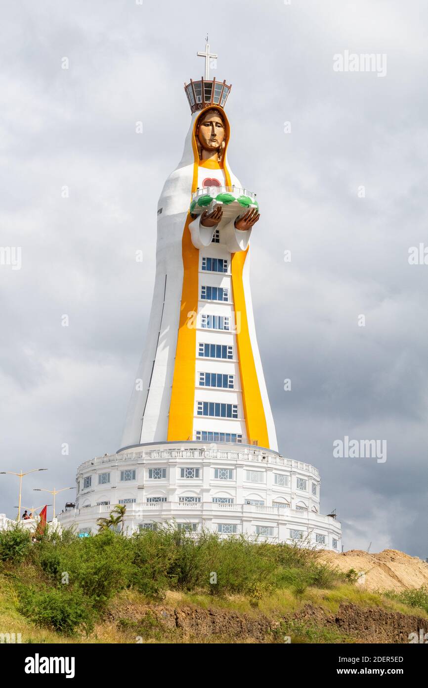 The giant Mary statue at the Montemaria pilgrimage center in Batangas