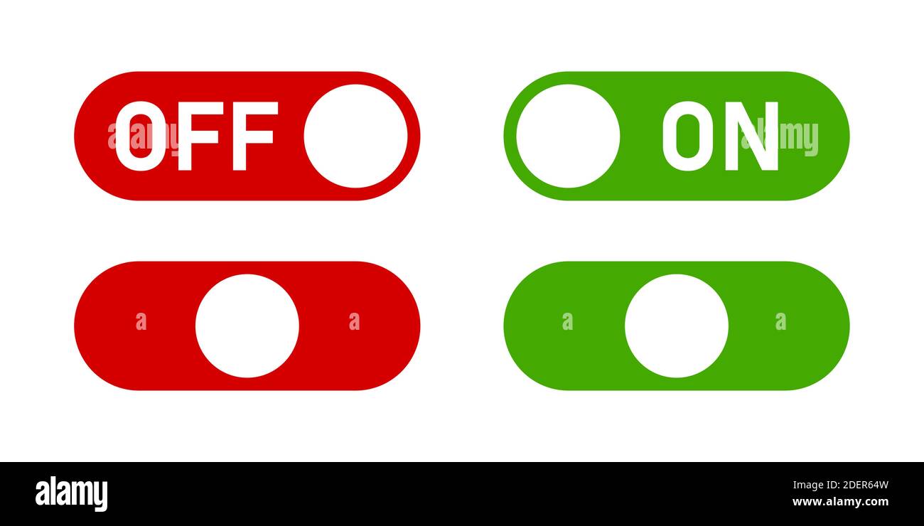 On Off Switch Button Icon Set. Vector Image Stock Vector Image & Art ...