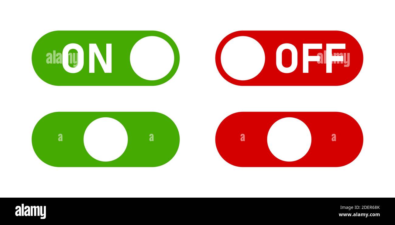 On Off Switch Button Icon Set. Vector Image Stock Vector Image & Art ...