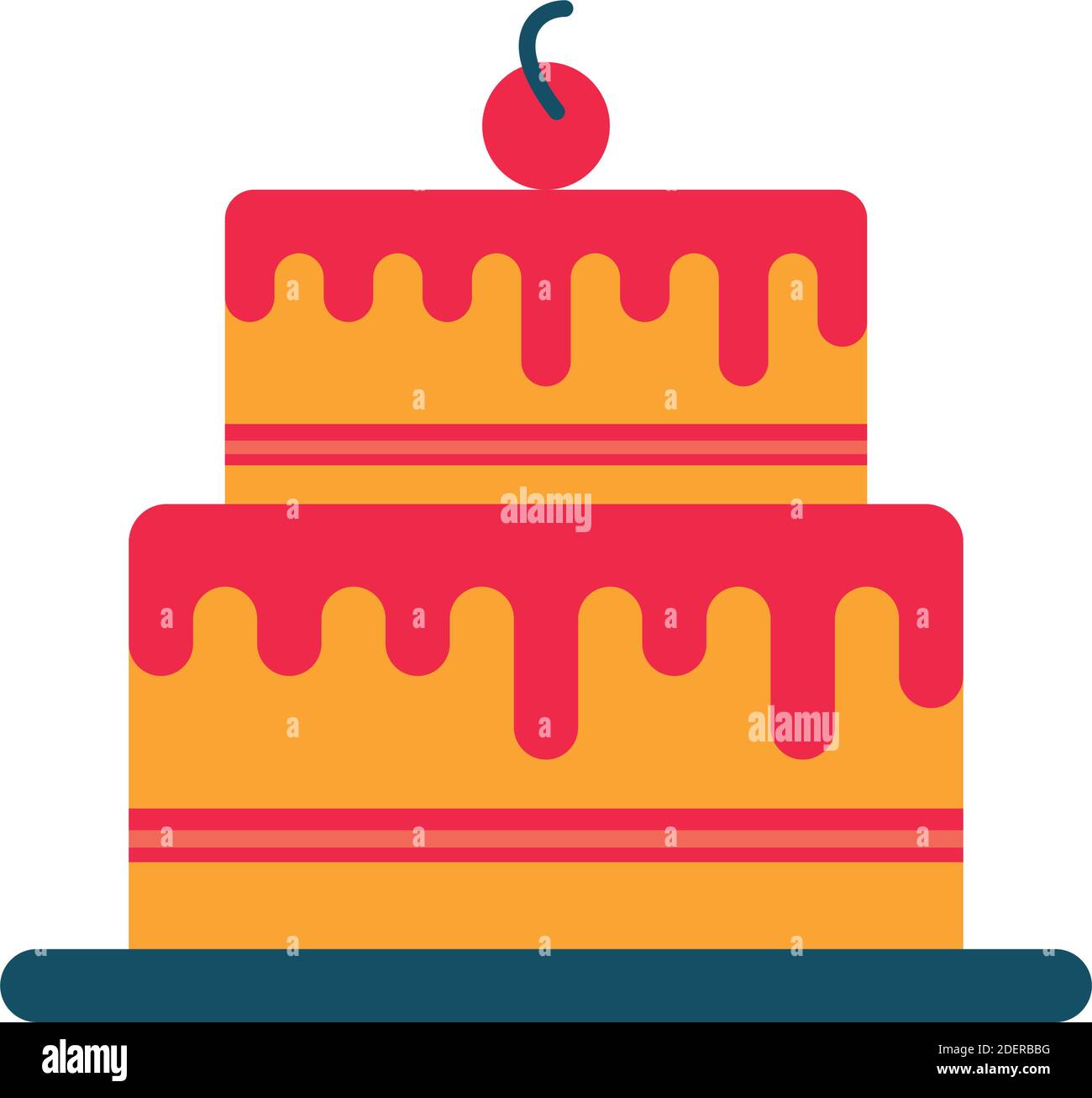 sweet cake flat style icon vector illustration design Stock Vector ...