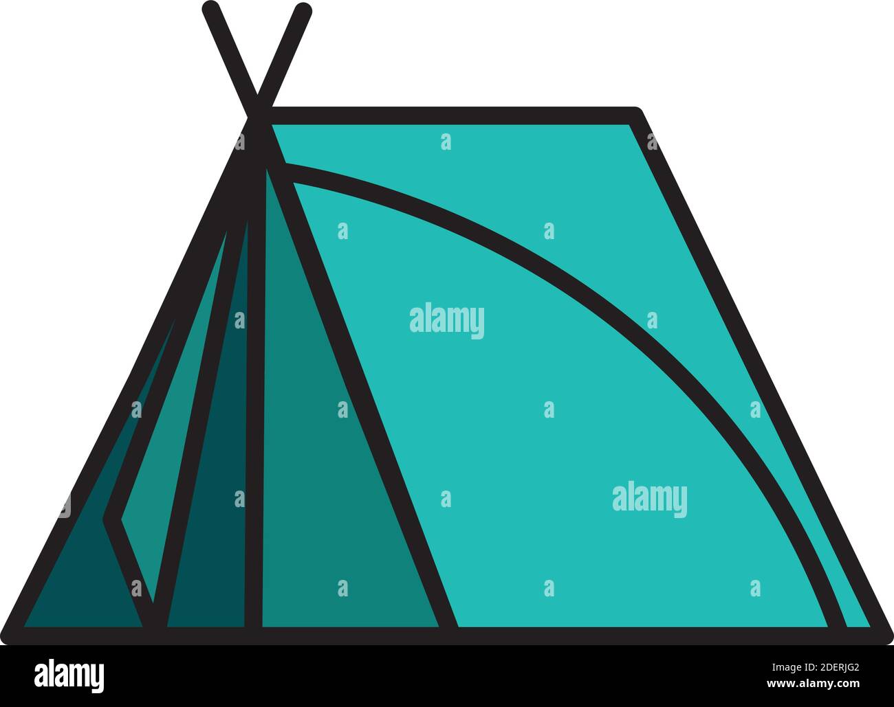 camping tent tool style line and fill icon Stock Vector Image & Art - Alamy