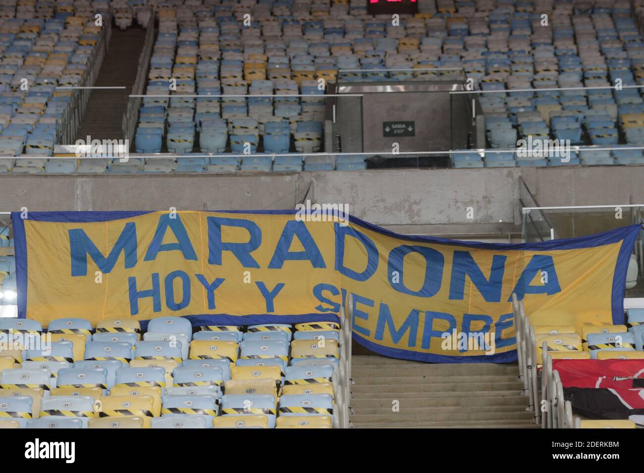 Rio De Janeiro Brazil 01st Dec General View Of Part Of The Stands Where A Flag Is Seen In Honor Of The Soccer Legend Diego Armando Maradona Who Died On November Rio De Janeiro Brazil 01st Dec General View Of Part Of The Stands Where A Flag Is Seen In Honor Of The Soccer Legend Diego Armando Maradona Who Died On November