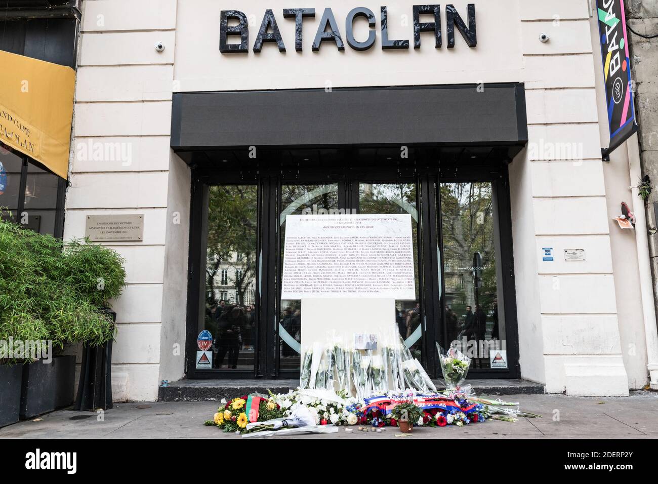 The Memorial Of The Victims Of The Paris Attacks After The Remembrance Ceremony Held In Front