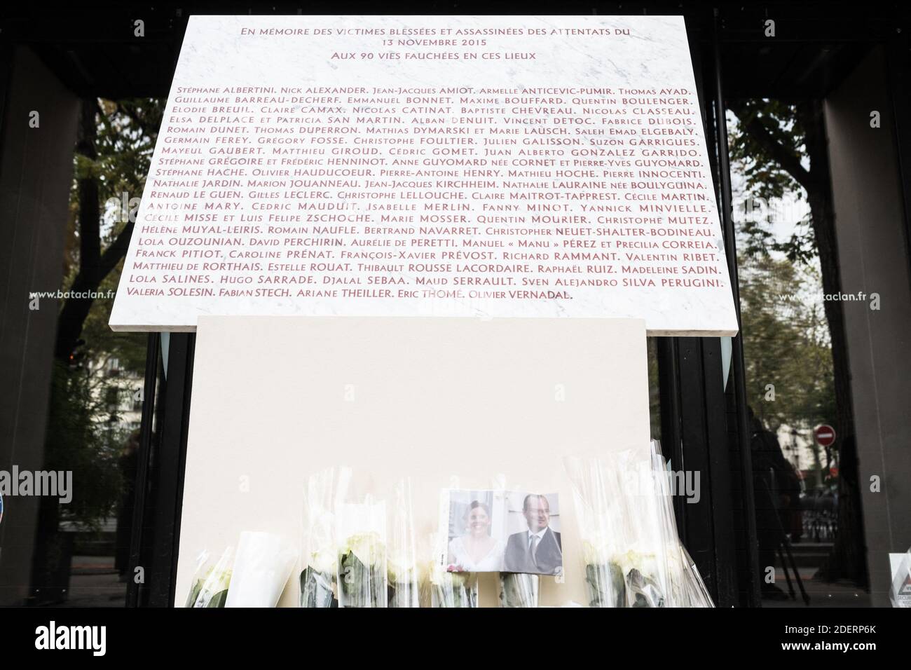 The Memorial Of The Victims Of The Paris Attacks After The Remembrance Ceremony Held In Front