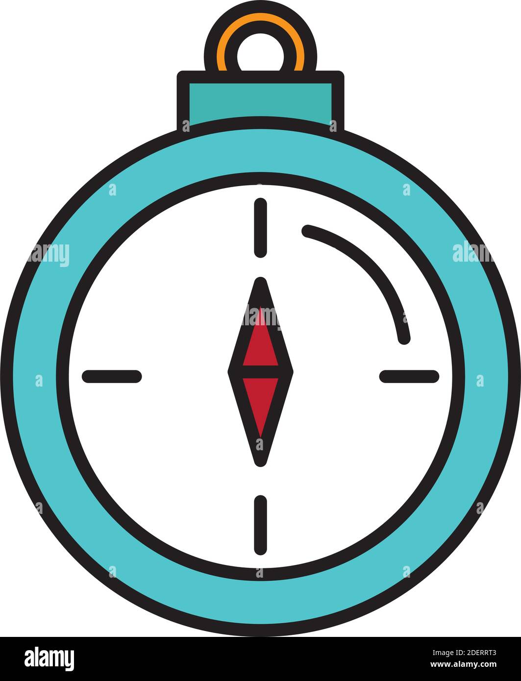 compass guide device line and fill style icon Stock Vector Image & Art ...