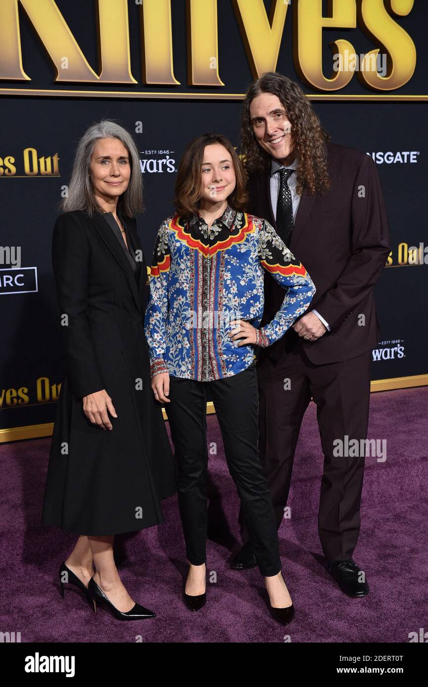 Suzanne Yankovic, Nina Yankovic and Al Yankovic attend the premiere of