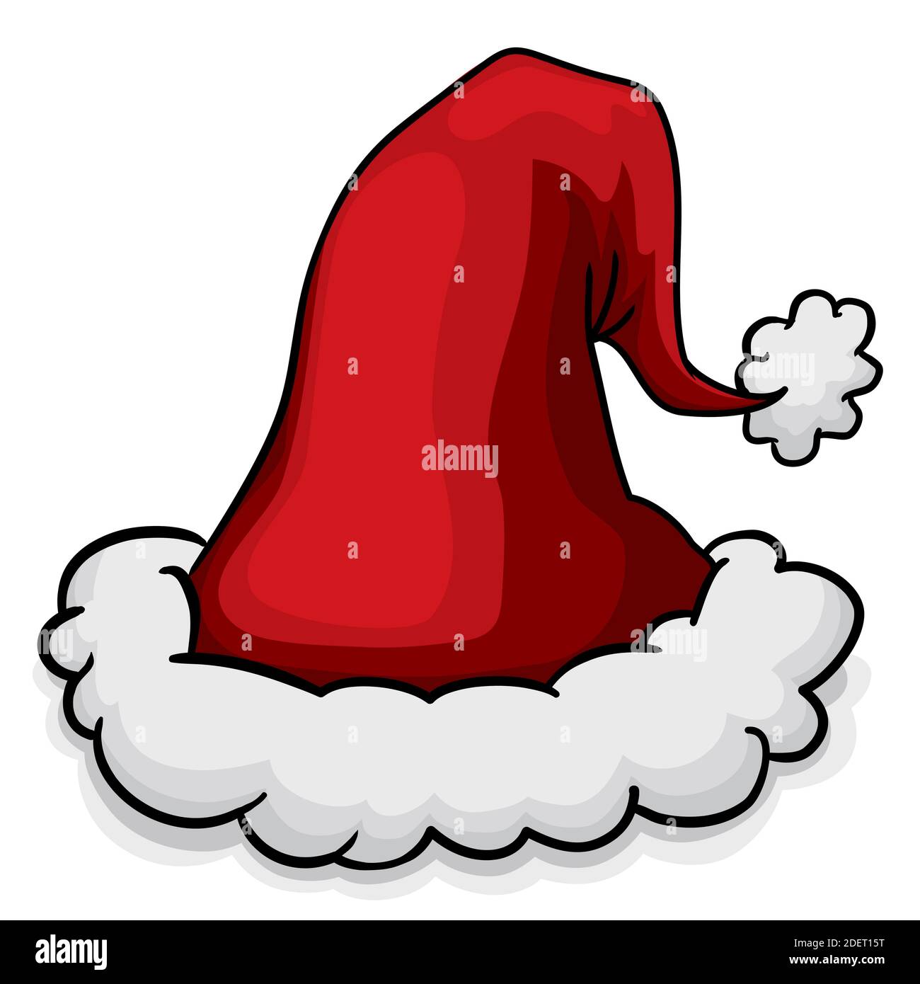 Festive Santa's hat, isolated over white background in cartoon style Stock Vector Image & Art 