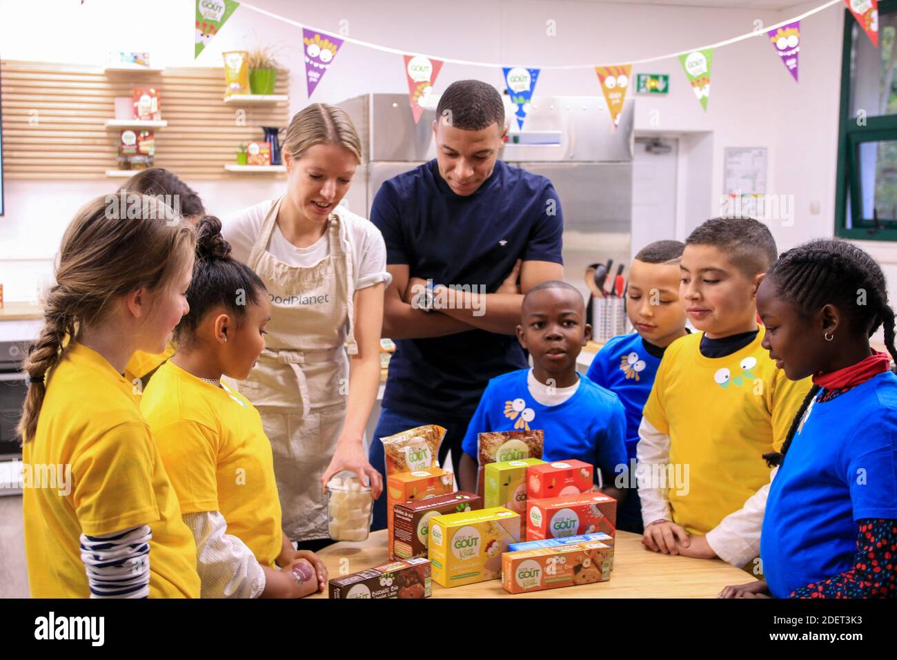 Handout Picture Kylian Mbappe Participates In A Cooking Workshop With Children To Teach Them To Read Industrial Product Labels And The Benefits Of Homemade Foods Kylian Mbappe Is The Ambassador Of