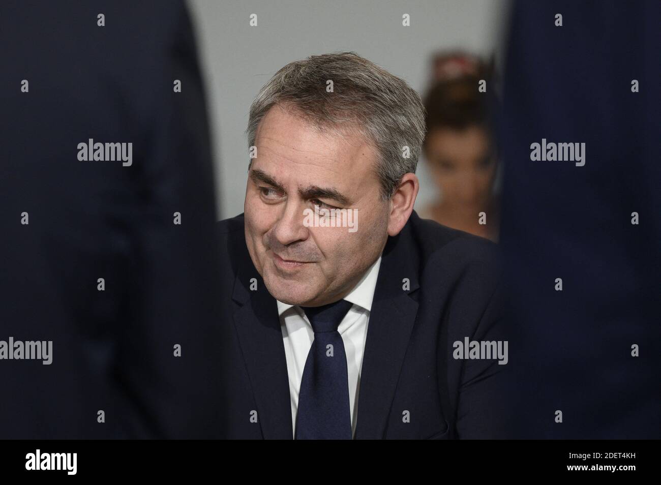 Xavier Bertrand at the meeting of the Strategic Committee of the Seine-Northern Europe Canal in Nesle, nears Amiens, on November 22, 2019. Photo by Eliot Blondet/ABACAPRESS.COM Stock Photo
