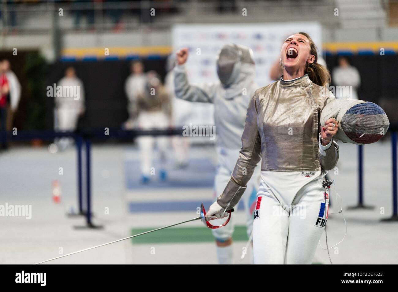 Manon Brunet French Fencer Sabre During The Trophee Orcom A World Cup Round Qualifying For The