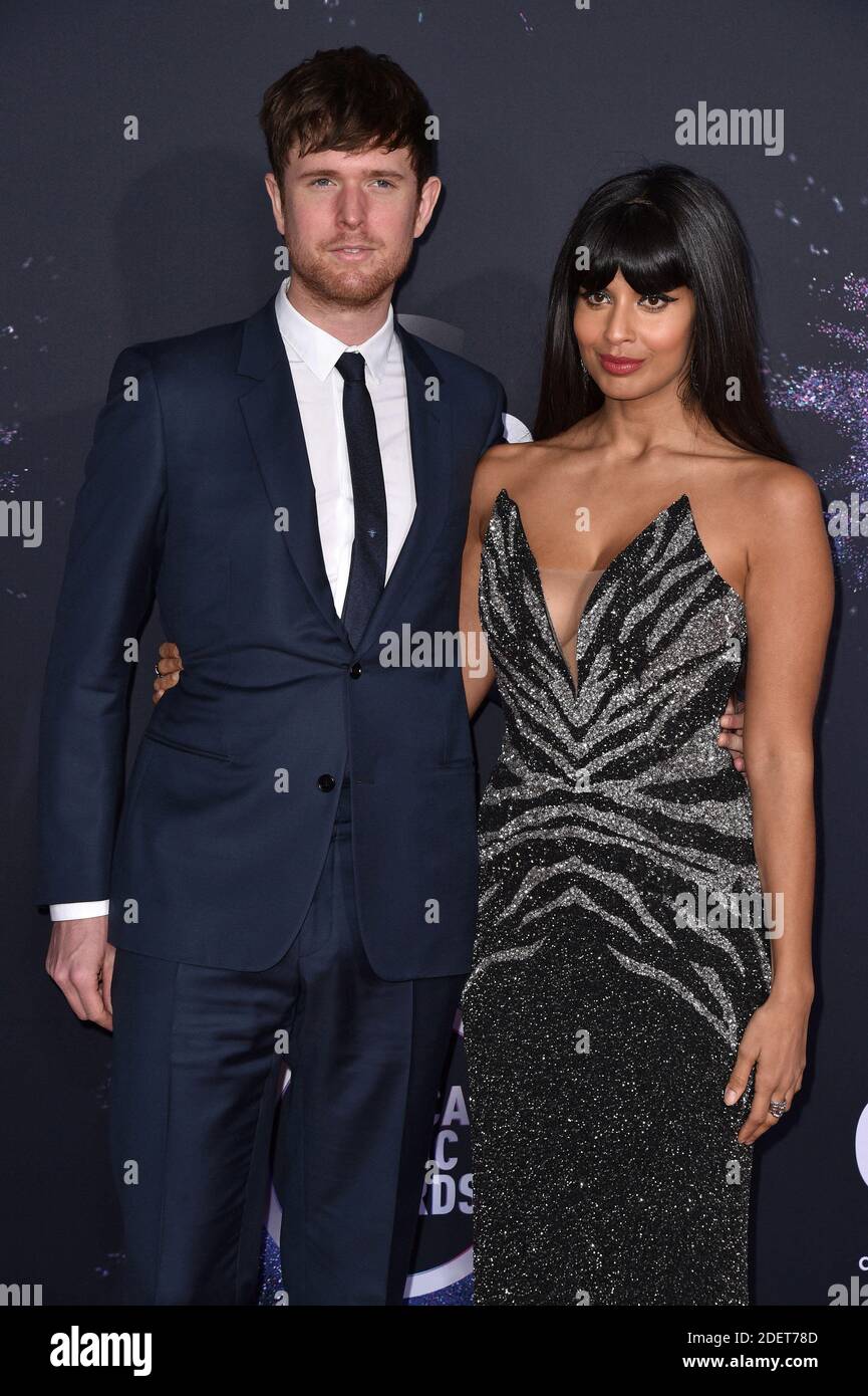 James Blake, Jameela Jamil attend the 2019 American Music Awards at