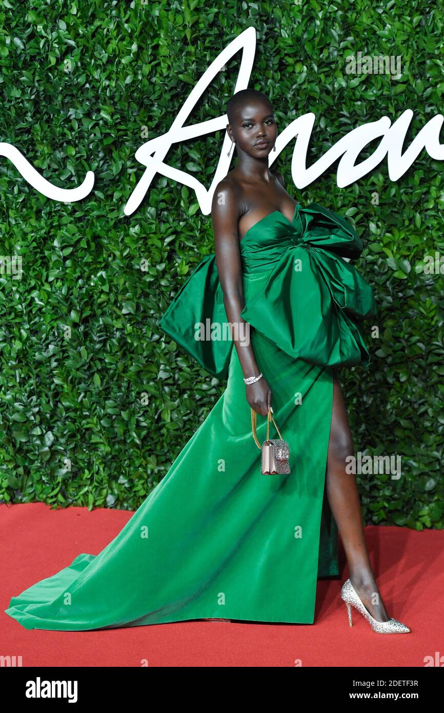 Adut Akech attending the Fashion Awards 2019 at the Royal Albert Hall ...