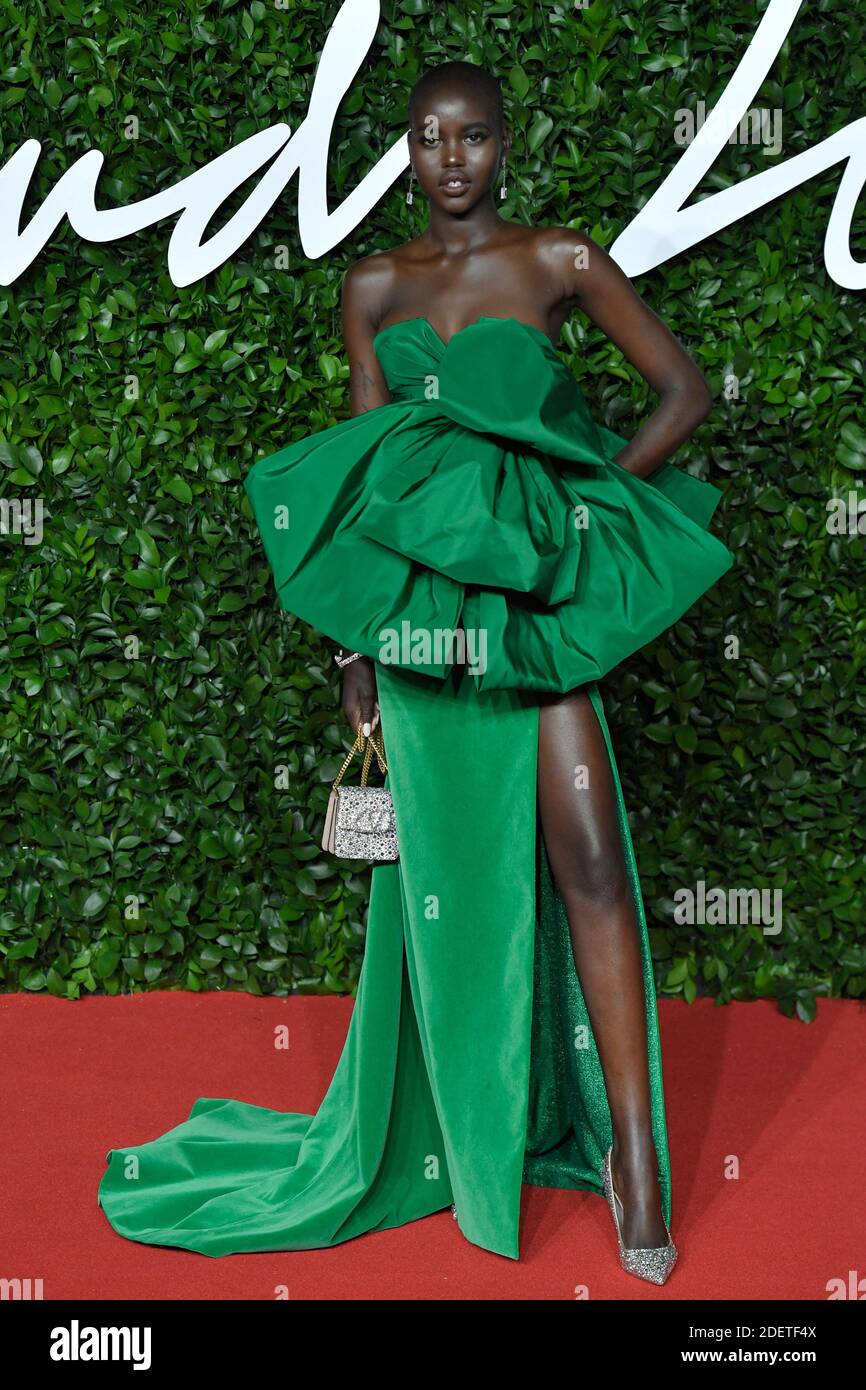 Adut Akech attending the Fashion Awards 2019 at the Royal Albert Hall ...