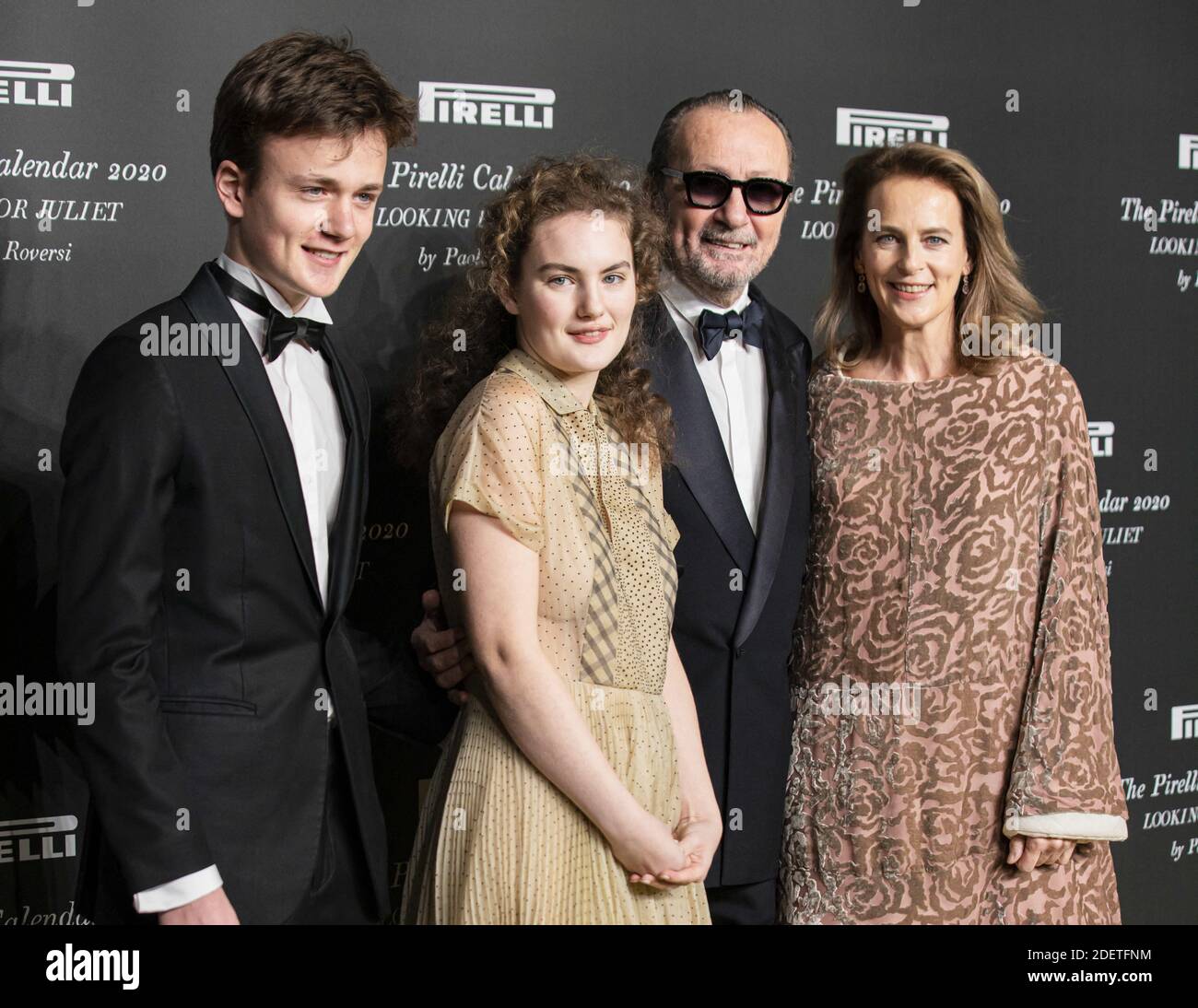 Stella Roversi, Paolo Roversi and his wife attend the presentation of the  Pirelli 2020 Calendar Looking For Juliet at Teatro Filarmonico on December  3, 2019 in Verona, Italy. Photo by Marco Piovanotto/ABACAPRESS.COM