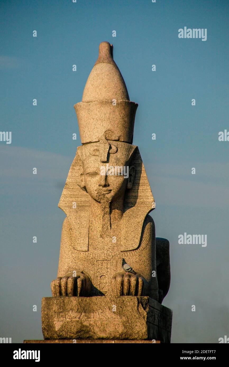 Egyptian sphynx in St Petersburg, Russia Stock Photo