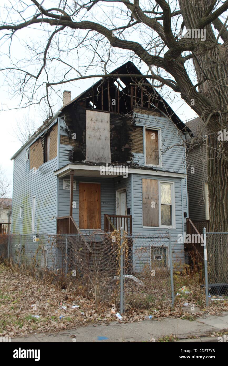 Abandoned firedamaged home in Chicago