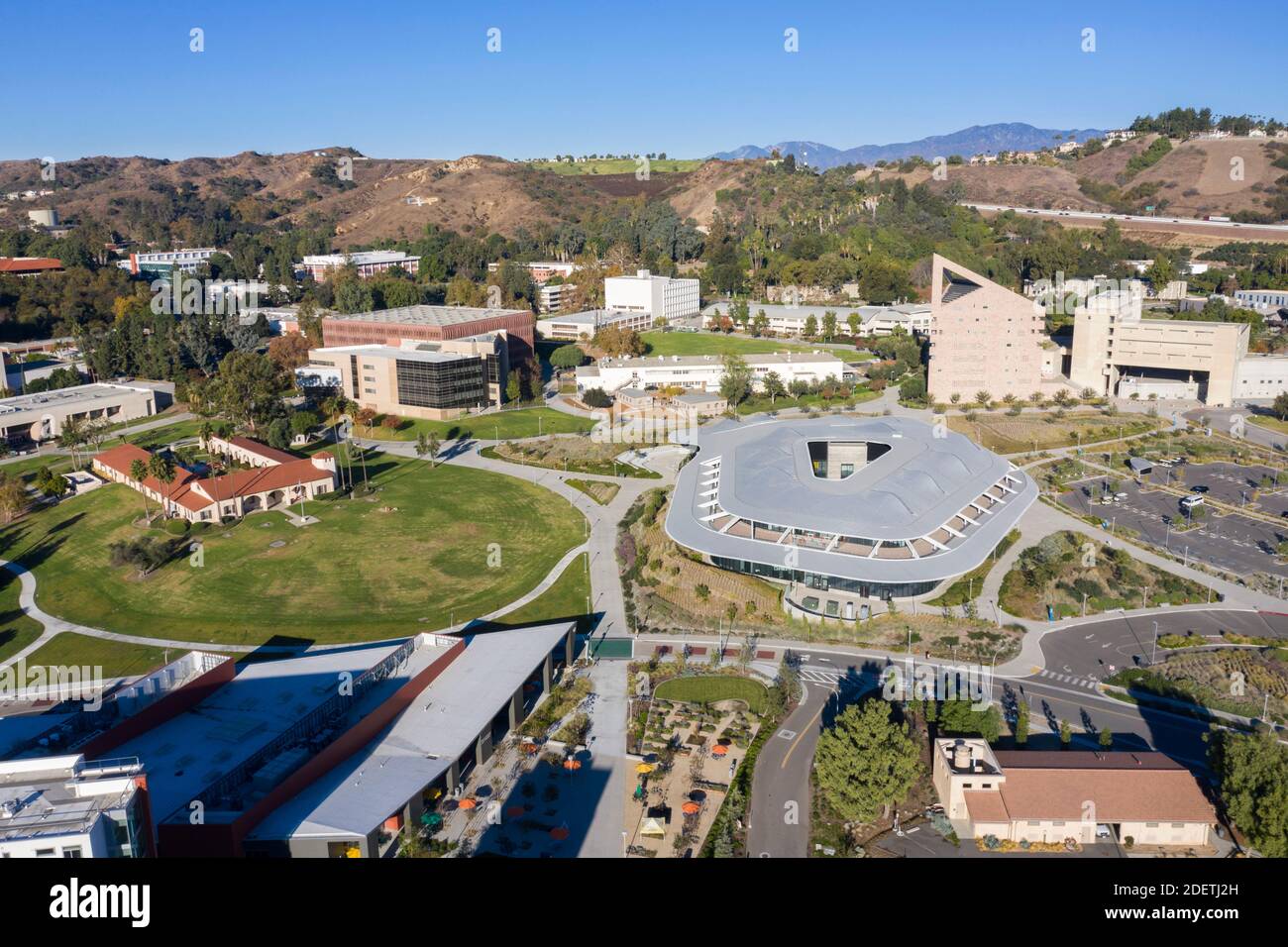 Cal Poly Pomona Campus (California Polytechnic University) aerial view Stock Photo