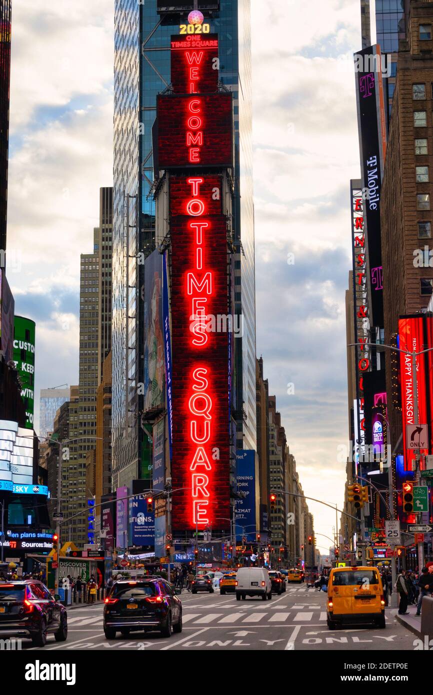 Electronic Advertising Billboards in Times Square, NYC, USA Stock Photo