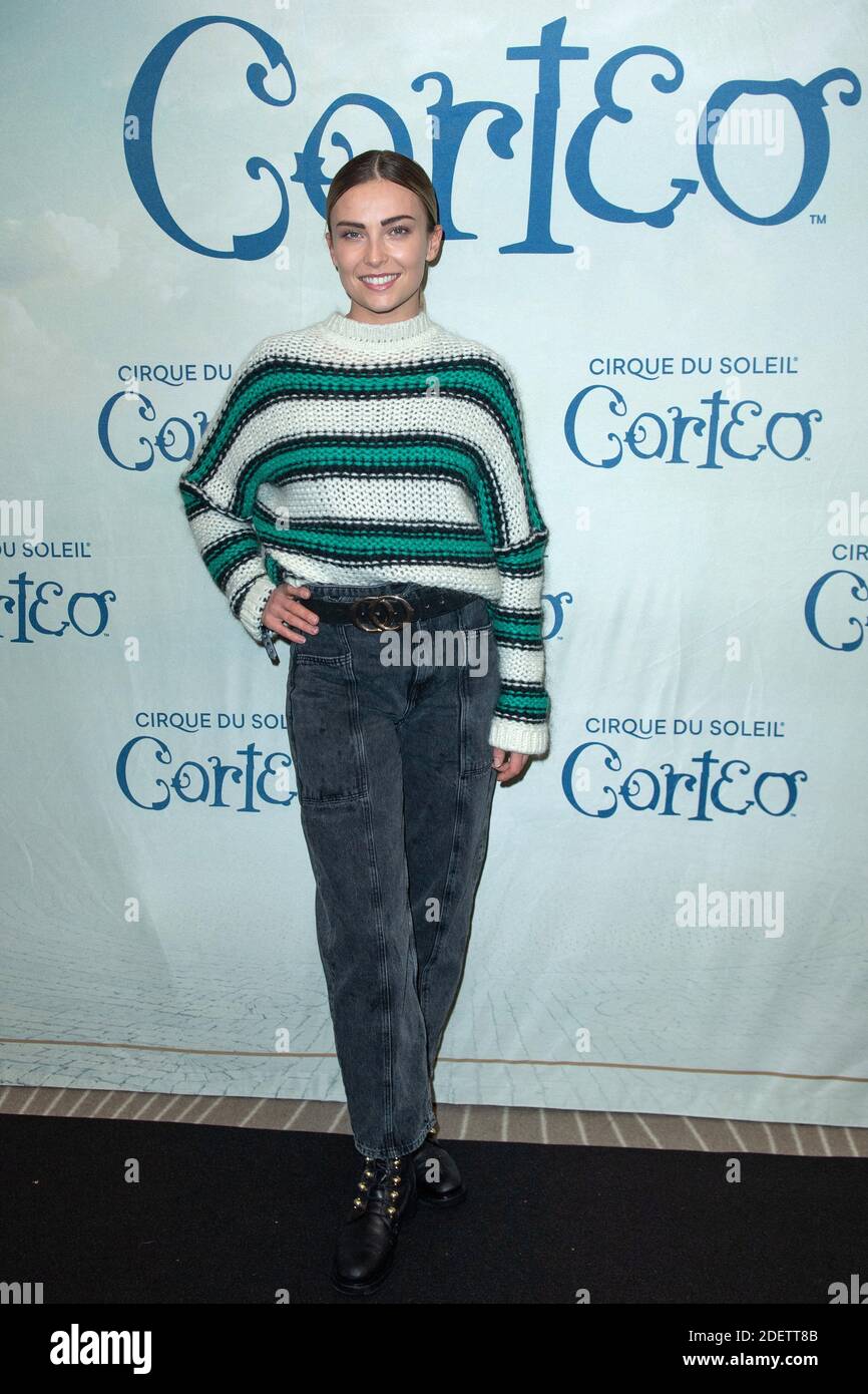 Ines Vandamme attending the Photocall of the Cirque du Soleil Corteo show  Opening at the Accor Hotel Arena Bercy in Paris, France on December 12,  2019. Photo by AuroreMarechal/ABACAPRESS.COM Stock Photo -