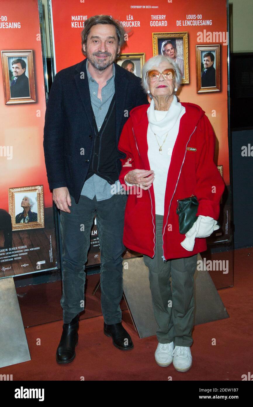 LouisDo de Lencquesaing and Brigitte Auber arriving at 'La Sainte
