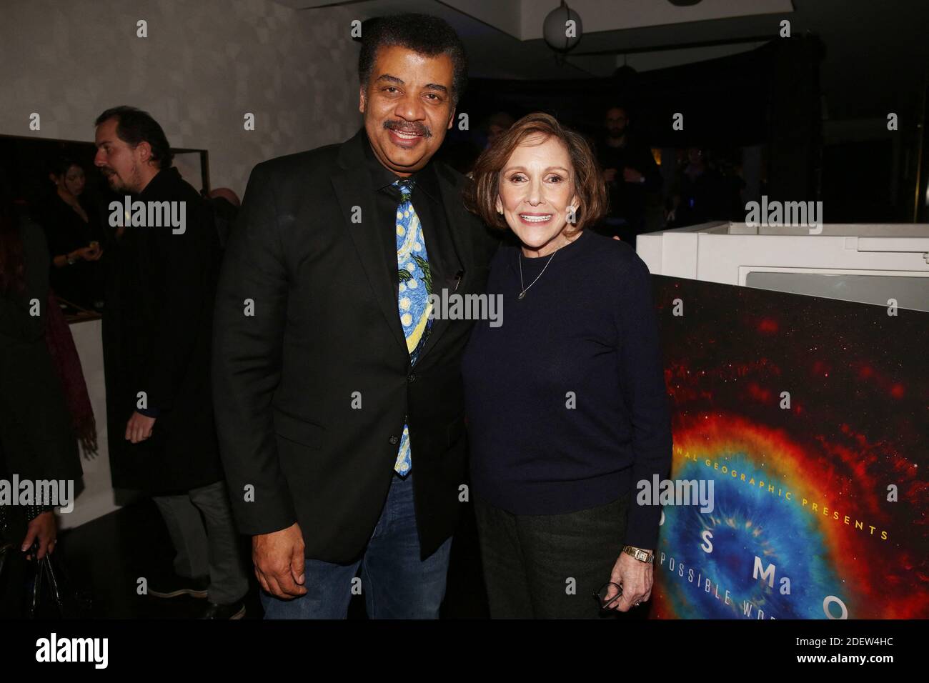 Exclusive - Ann Druyan and Neil deGrasse Tyson attending Cosmos: Possible Worlds 2nd season Premiere in Paris, France, on February 10, 2020. Photo by Jerome Domine/ABACAPRESS.COM Stock Photo