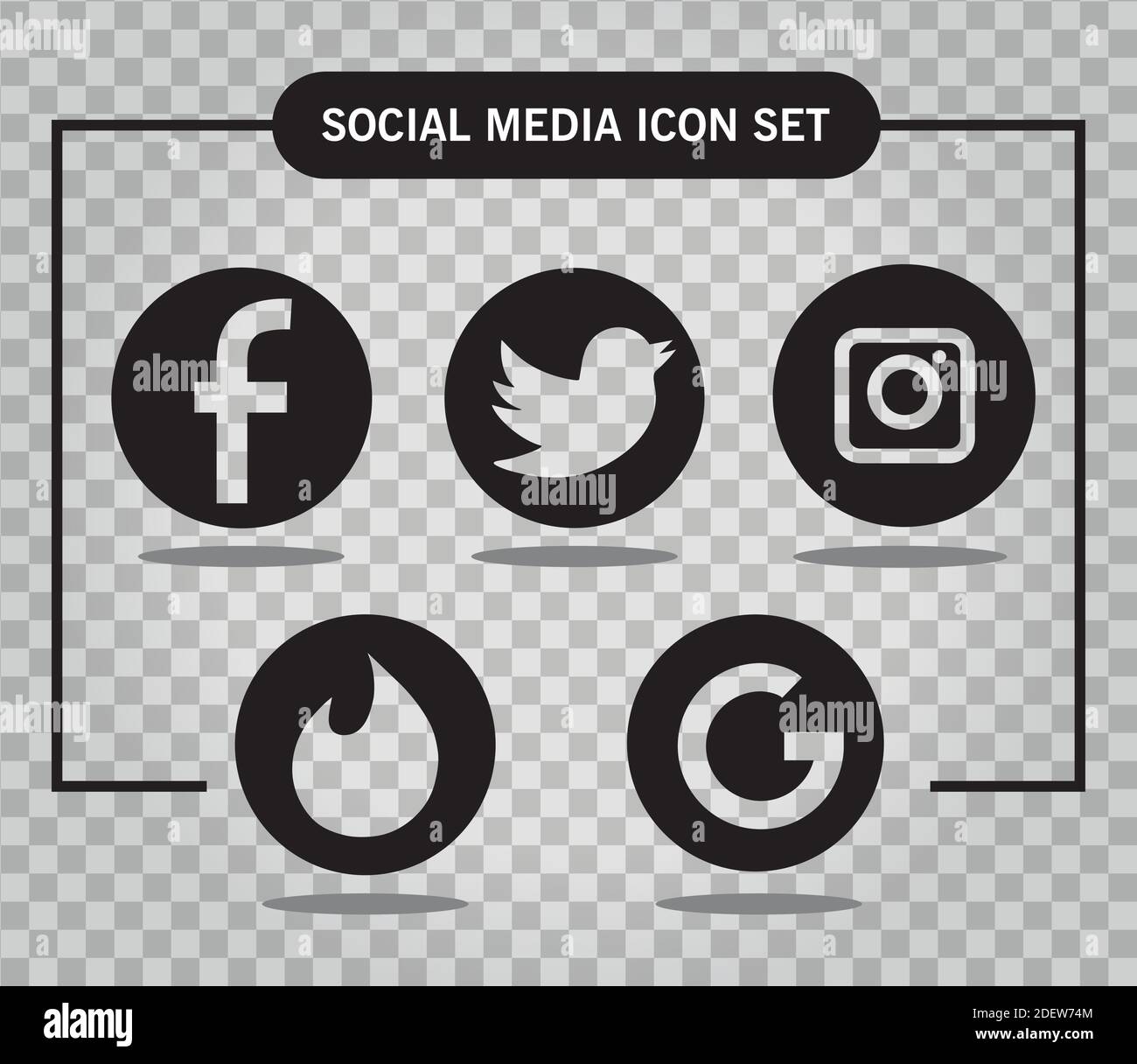 bundle of four social media set icons Stock Vector Image & Art - Alamy