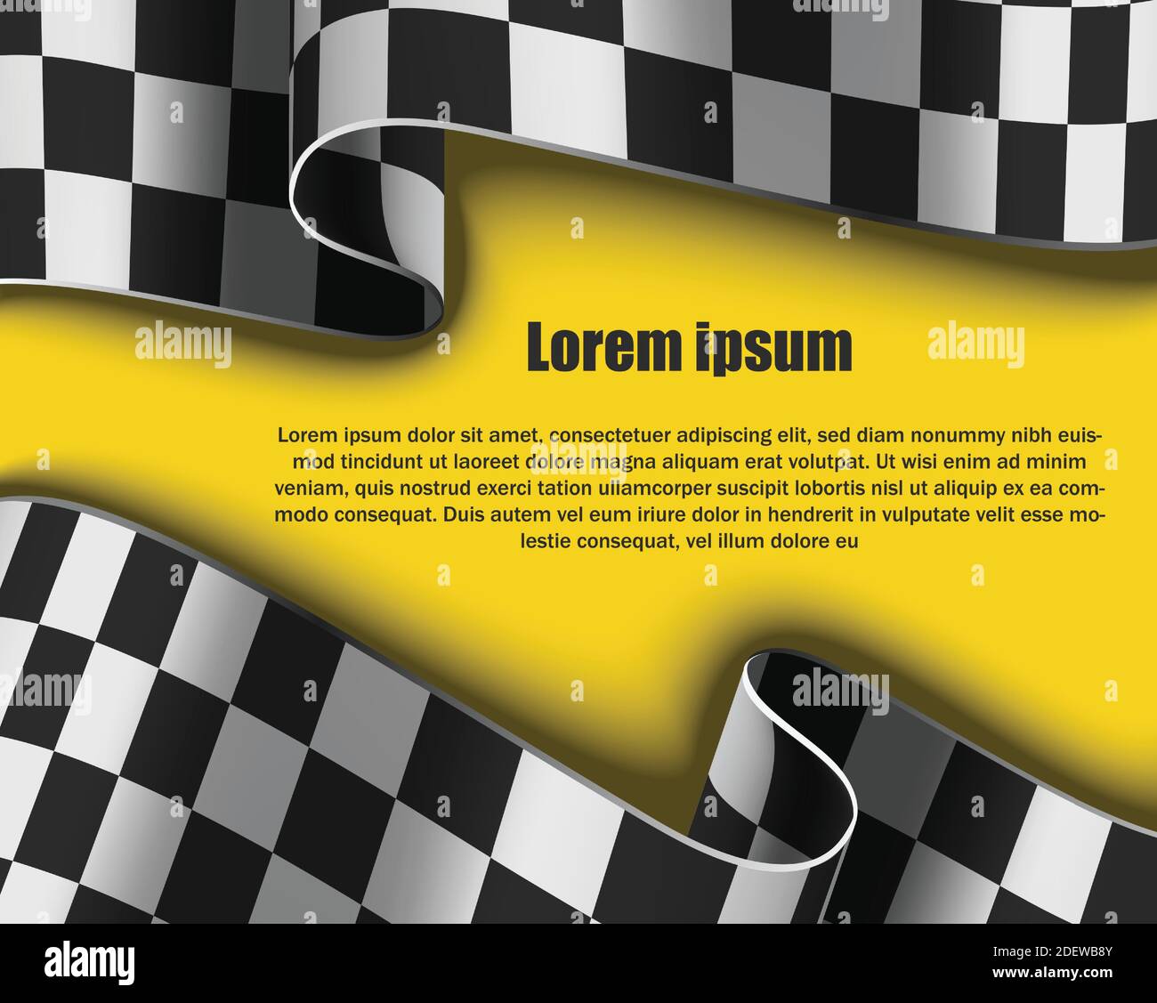 Vector checkered racing background, Formula one with space for your text. Stock Vector