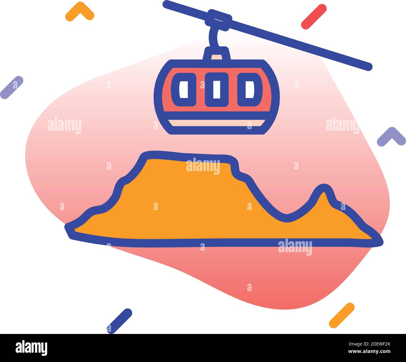 Table Mountain Cape Town South Africa Mountain Fully Editable Vector Icons Stock Vector Image Art Alamy