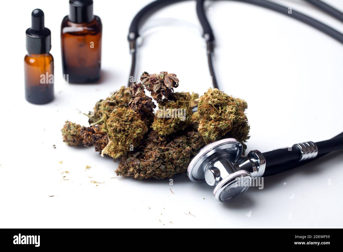medical marijuana cannabis cbd . hemp buds . medicine concept Stock
