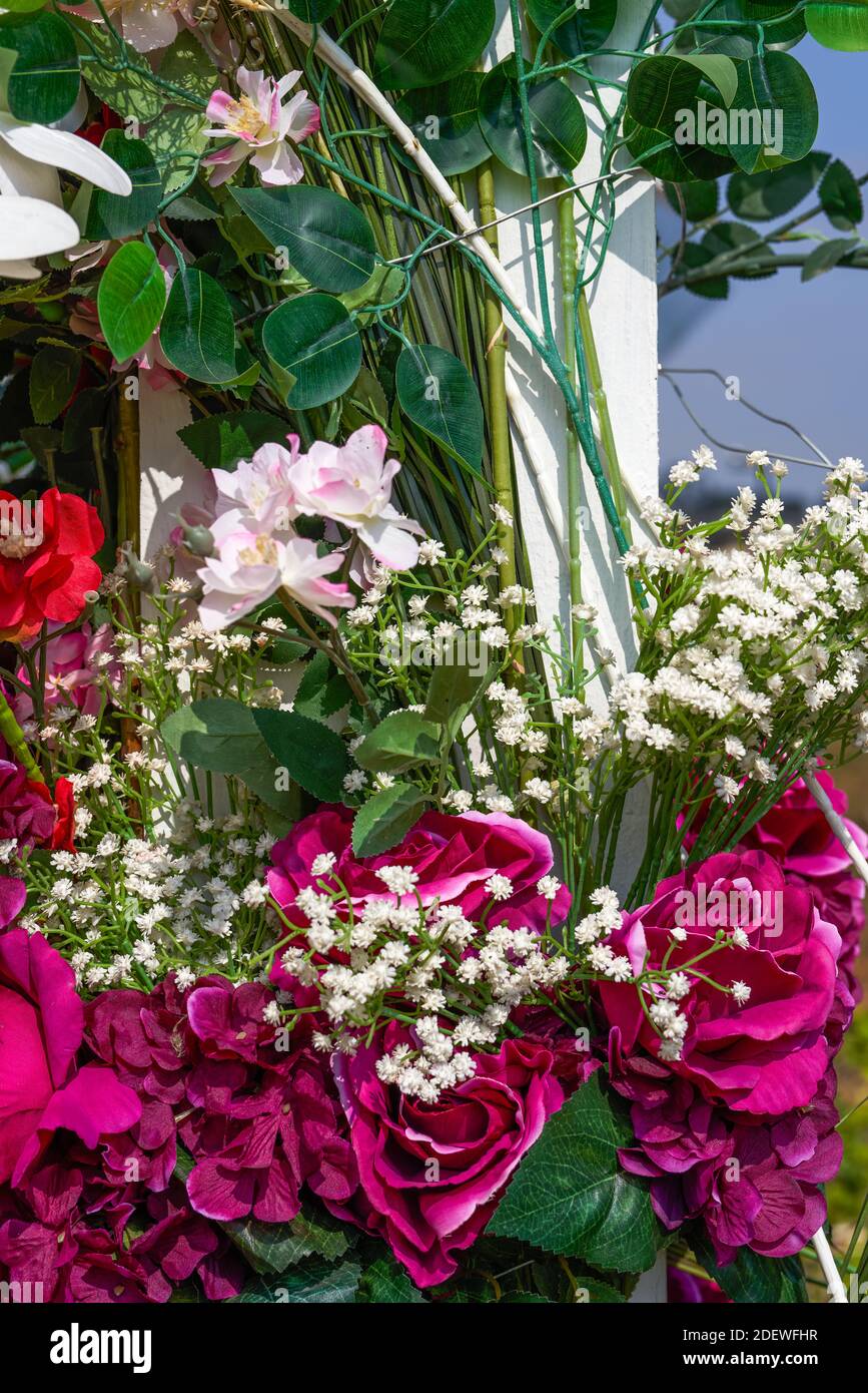 Art floral arrangement, colorful flowers for wedding Stock Photo Alamy