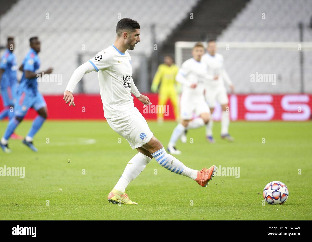 Alvaro Gonzalez of Marseille during the UEFA Champions League, Group C football match between Olympique de Marseille (OM) and Ol / LM Stock Photo