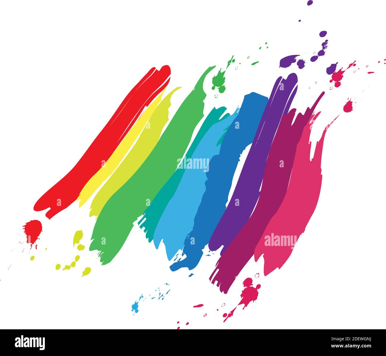 Colored splashes in abstract shape Stock Vector