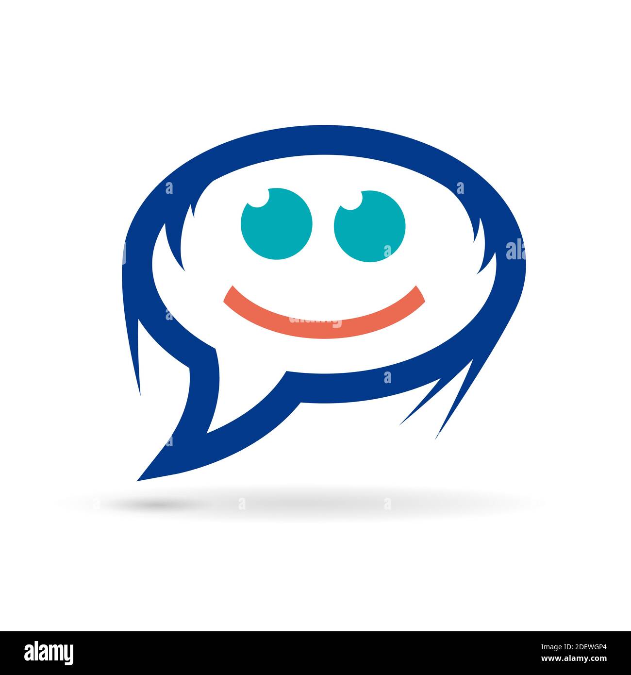 Vector sign communication with face Stock Vector