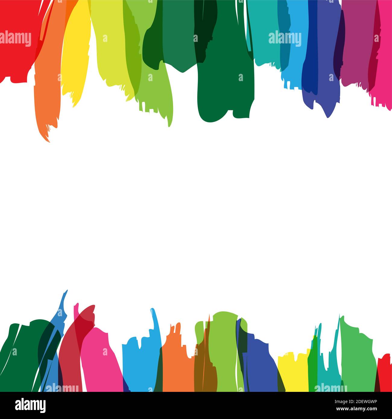 Colored splashes in abstract shape Stock Vector