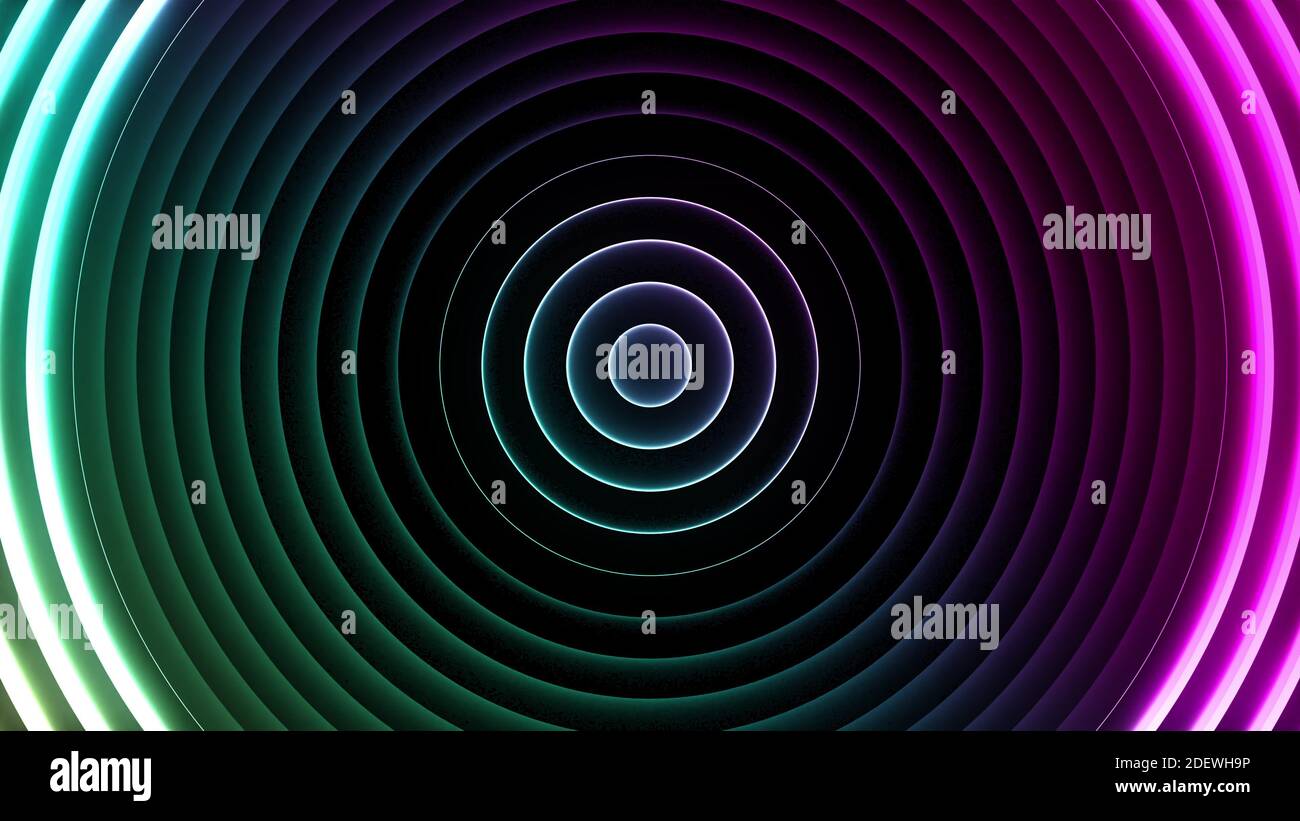 Abstract neon background of circles. Seamless Stock Photo - Alamy