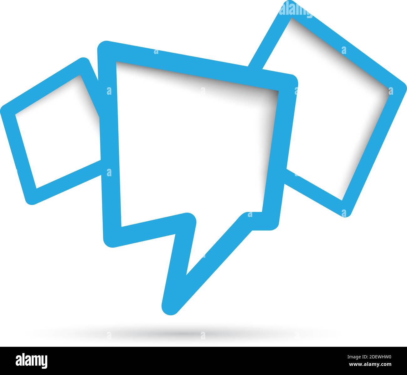 Vector cover speech in blue Stock Vector