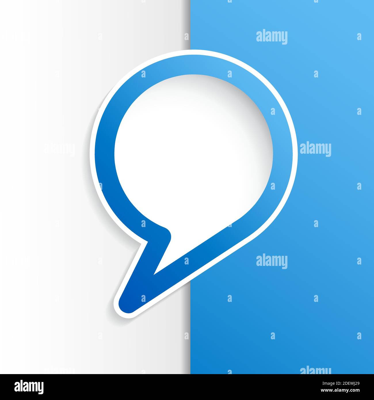 Vector cover speech in blue Stock Vector