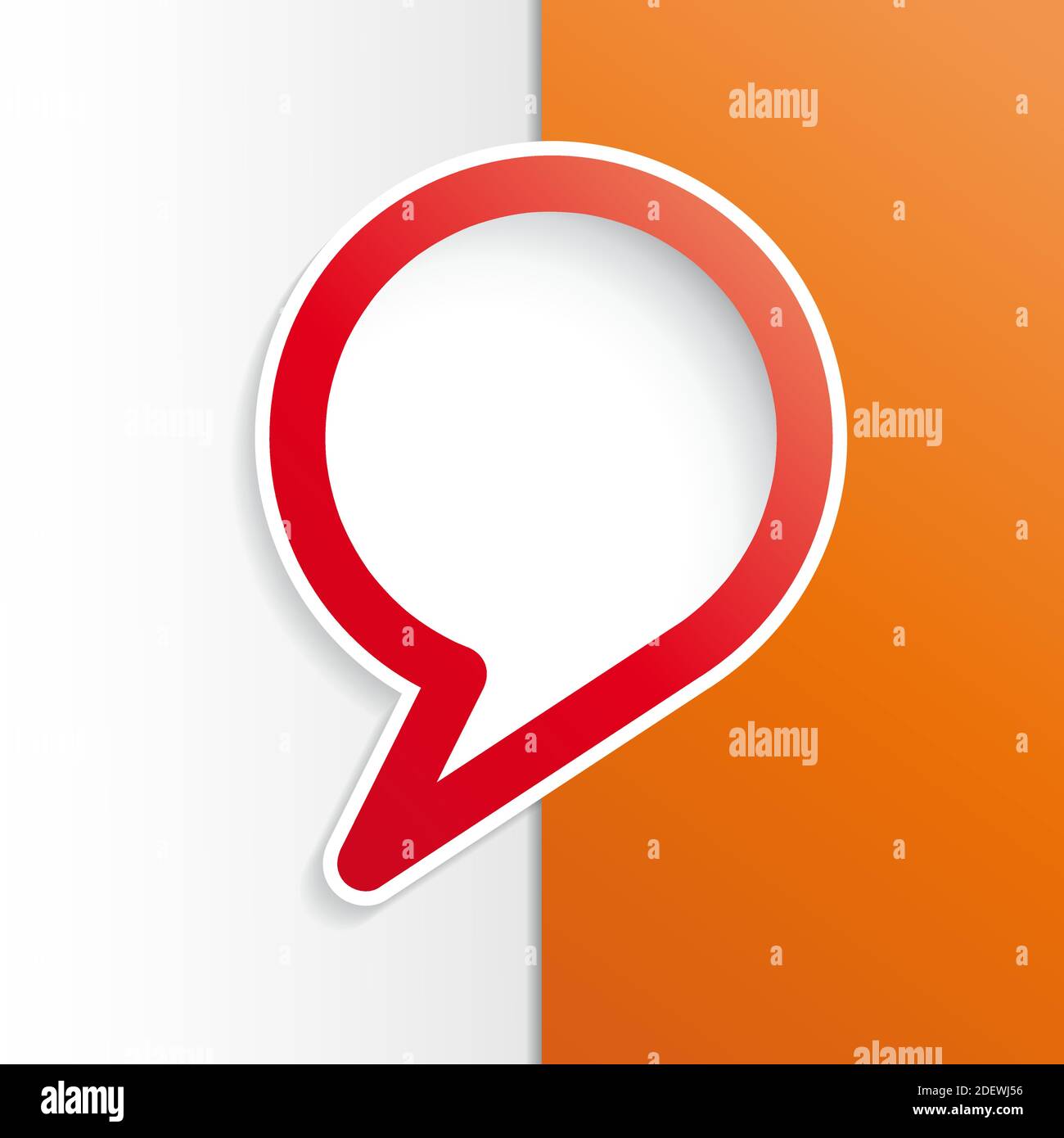 Vector cover speech in red Stock Vector