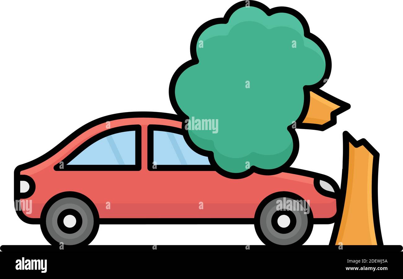 Car tree crash Cut Out Stock Images & Pictures Alamy