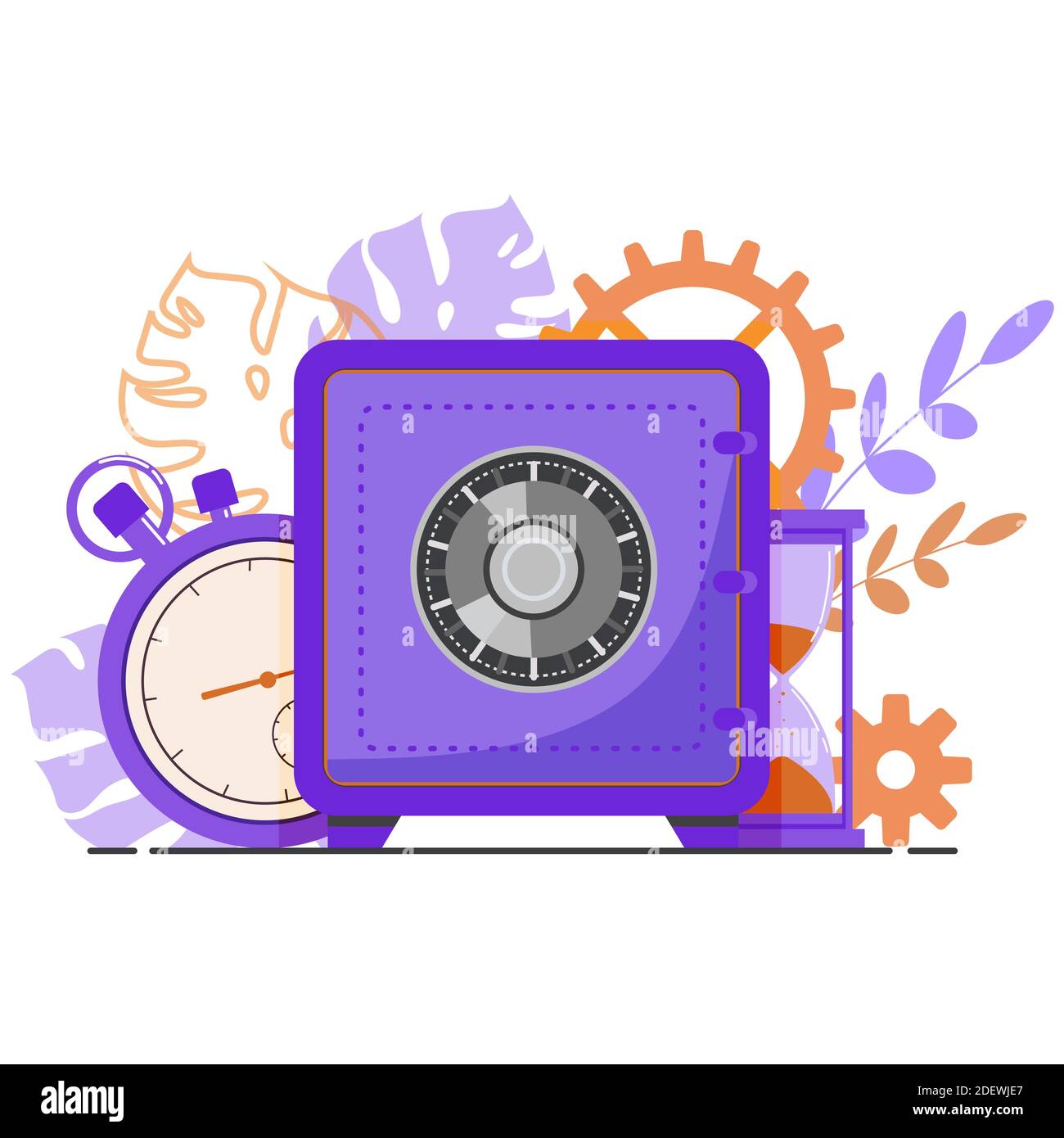Bank safe box. Security cash savings, deposit and money protection ...