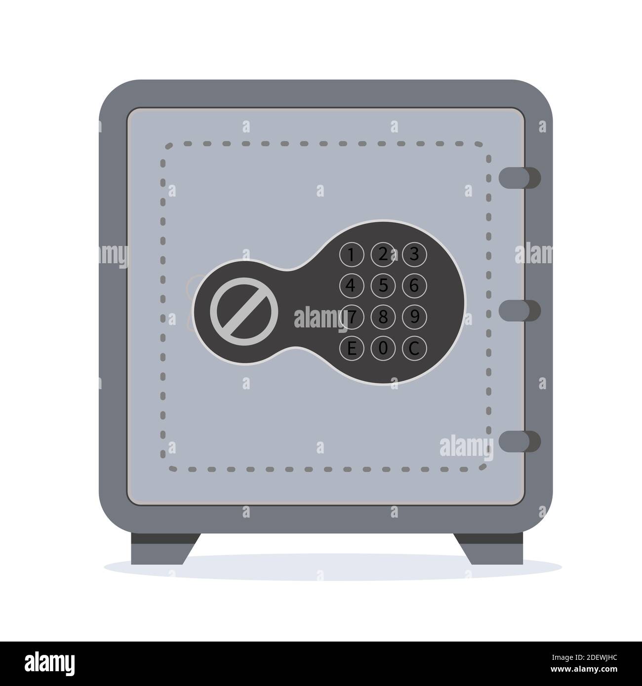 Bank safe box. Security cash savings and money protection concept ...