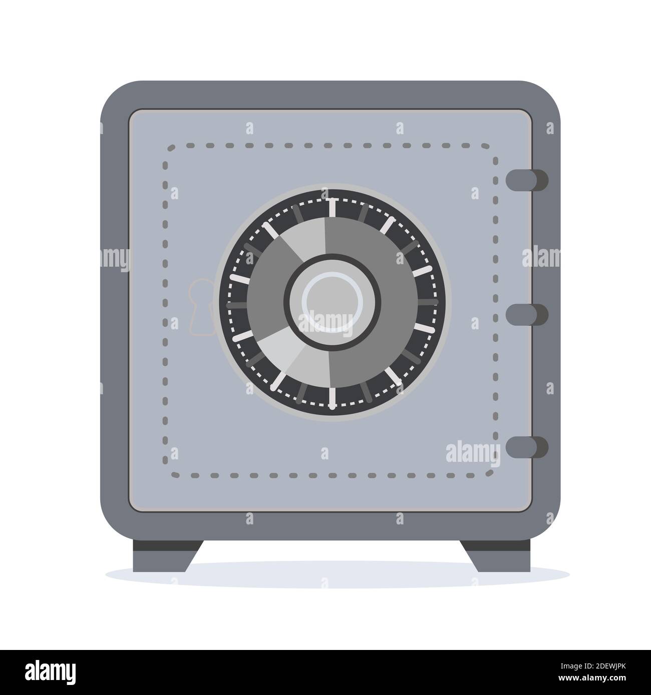 Bank safe box. Security cash savings and money protection concept