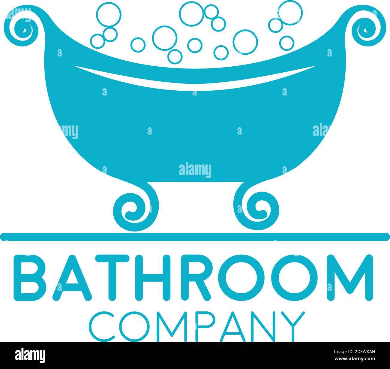 Vector sign retro bathtub with soap bubbles Stock Vector