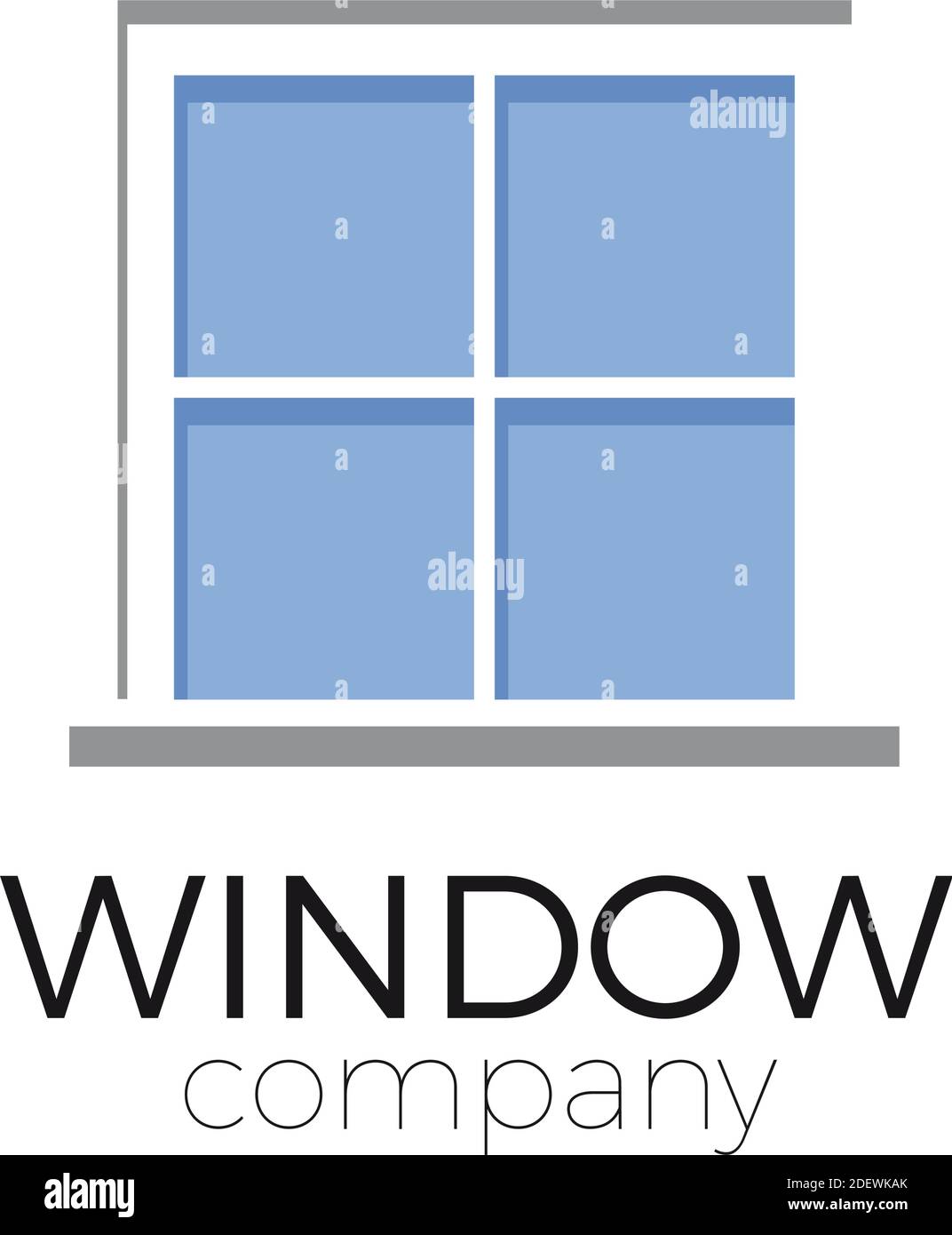 Vector sign window with blue glasses Stock Vector