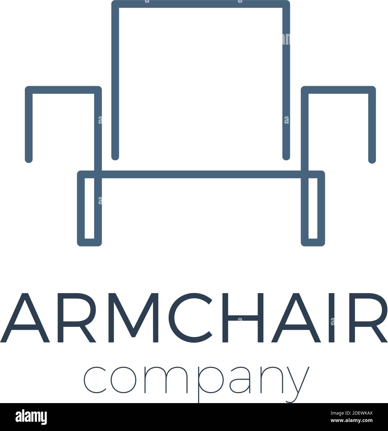 Vector sign abstract modern armchair Stock Vector